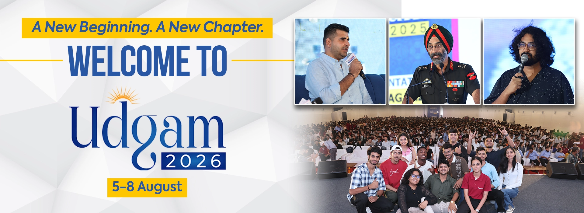 Welcome to Udgam 2026 - 5-8 August